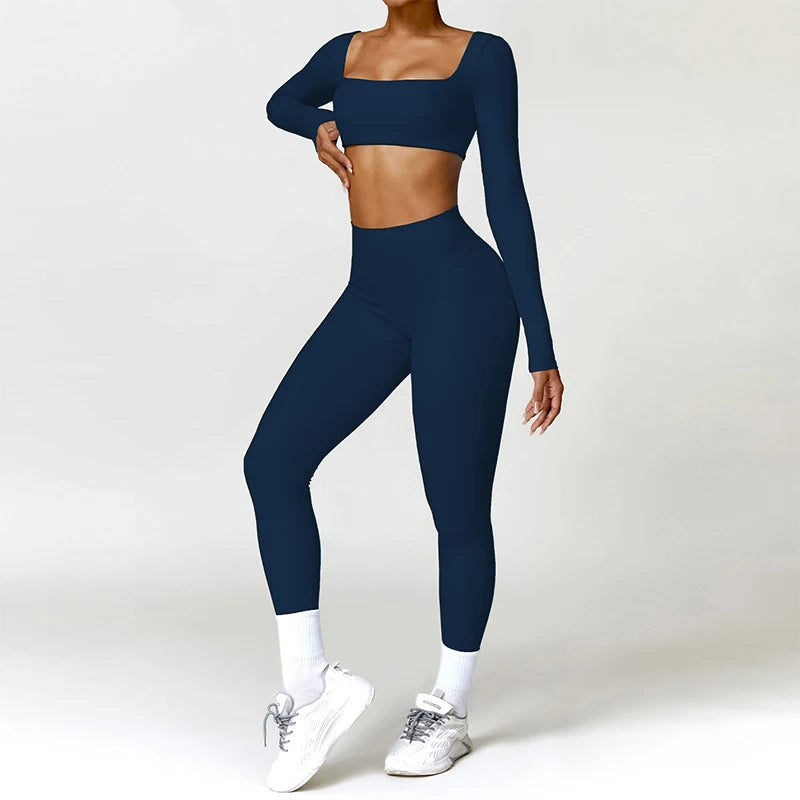 Yoga Set Alara – Sports Bra/Long Sleeve & Leggings/Shorts