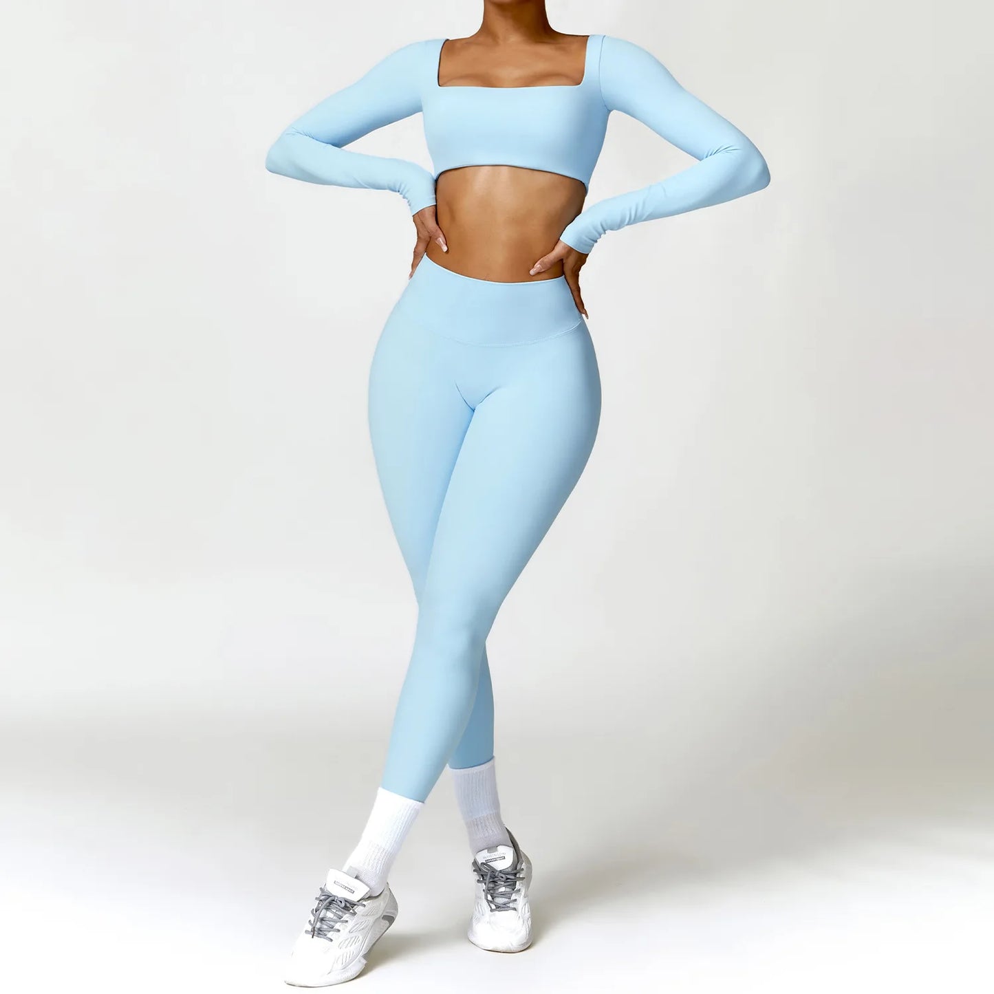 Yoga Set Alara – Sports Bra/Long Sleeve & Leggings/Shorts