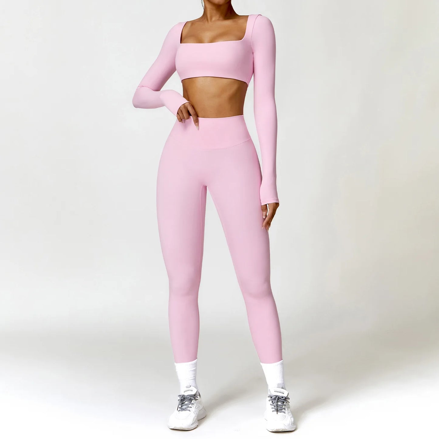 Yoga Set Alara – Sports Bra/Long Sleeve & Leggings/Shorts