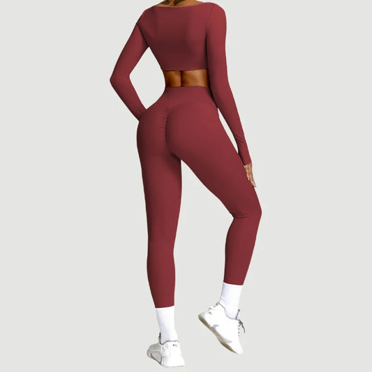 Yoga Set Alara – Sports Bra/Long Sleeve & Leggings/Shorts