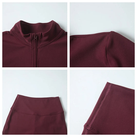 Yoga Set Aurora – Zip Top & Flare Pants